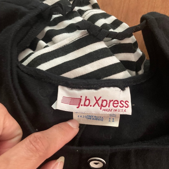 Vintage 80s-90s Girls Dress J.B. Xpress Made in USA Size 11 - Picture 4 of 5